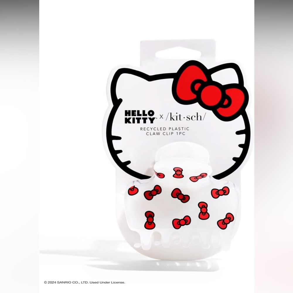 Hello Kitty Red and White Hair Claw Clip